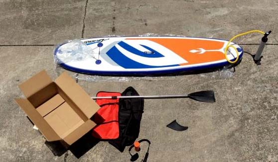 Вот так доска Gladiator SUP выглядит после того как её надули